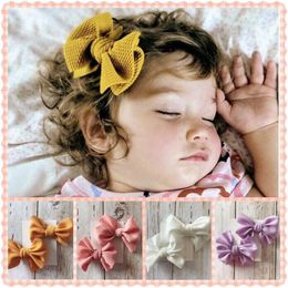 Hair Accessories Baby Girl Bow Clips Pinwheel Hairbows For Toddlers 2PCSHair