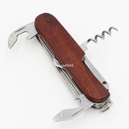 Sublimation Wood Handle Professional Red Wine Opener Screw Corkscrew Bottle Openers Stainless Steel Corkscrew for Waiters Sommelier Bartend