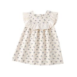 Children's Wear Ins Style Baby Floral Christmas Dress Summer New Lace Sleeveless Princess Skirt
