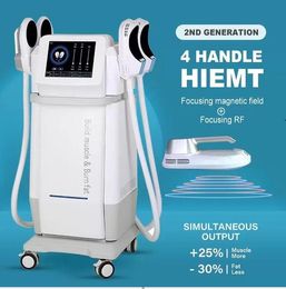 New arrival Slimming systems Ems Sculptor 4 Handleswith RF Body Sculpting Muscle Stimulator buttock lift Burn Fat Hiemt Emslim body contouring Fitness Machine