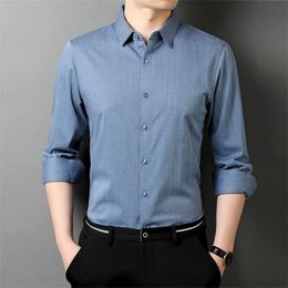 long-sleeved shirts men striped business casual bottoming shirt zde2244 220330