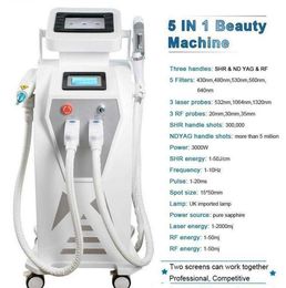 2022new arrival 4 in1 Multi-function IPL tattoo removal machine vascular pigment acne therapy laser 5 Philtres OPT tattoo/ acne/pigment/wrinkle/v