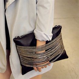 Quality women black leather s And Handbags evening clutch bags Day Clutches Y201224