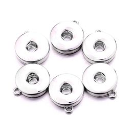 Silver Gold Alloy 18mm Ginger Snap button Base charms For Snaps Bracelet Earrings Necklace DIY Jewelry Accessory