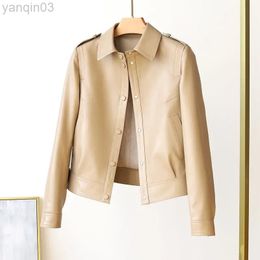New Spring Autumn Women Casual Turn-down Collar Buttons Imitation sheepskin Jacket Lady Slim Single Breasted Solid Short Coat L220801
