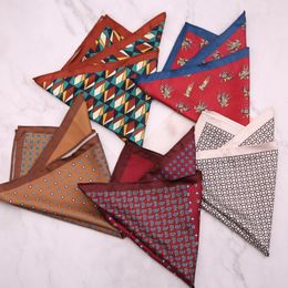 Linbaiway 33 33cm Mens Suit Handkerchief Formal Dress Polyester Pocket Square Scarves Vintage Wedding Chest Towel