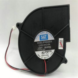 Original S&T SFH9330S1A 12V 0.45A 9330 two-wire blower has a cooling diagonal of 9.7CM