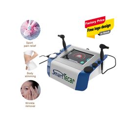 Tecar gadgets physiotherapy equipment therapy machine clinics and sport Use professional health diathermy machine cet ret monopolar rf for body pain relif