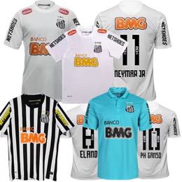 Football Jersey 1912 2011 2012 2013 Santos Retro Soccer Je 11 12 13 Neymar Jr Ganso Elano Borges Felipe Anderson Vintage Classic Shirts