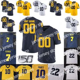 2022 Michigan Wolverines Football Jersey Aidan Hutchinson Michael Danna Khaleke Hudson Glasgow Luke Schoonmaker Giles Jackson Michael Barrett