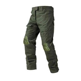 Erkekler Askeri Taktik CP Yeşil Kamuflaj Kargo Pantolon ABD Ordusu Paintball Savaş Pantolon Diz Padleri Airsoft İş Giyim L220706