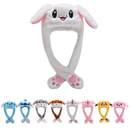 Caps & Hats Rabbit Moving Ears Cute Cartoon Toy Kawaii Funny Birthda 220823