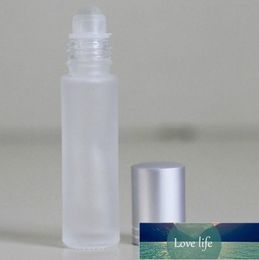 10ml 1/3oz Elegant Frosted Glass Roll On Essential Oils Perfume Bottles With Brushed Alu Cap