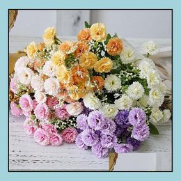 Artificial Lilac Flowers Bundle Wedding Holding Flores Bouquet Home Party Garden Decoration 5 Branches 20 Heads Sn4840 Drop Delivery 2021 De