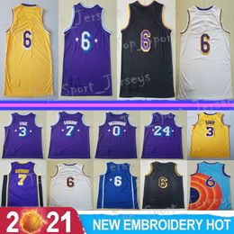 Men Basketball Davis Jersey 3 Carmelo Anthony 7 Russell Westbrook 0 23 6 24 8 Black Mamba Movie Space Jam Tune Squad Breathable All Stitched basketball jerseys