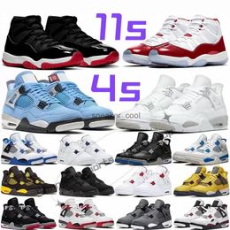 Jumpman 4 Men Basketball Shoes 11 Mens Womens Sneakers 4s Black Cat University Blue Infrared 25th Anniversary 11s Outdoor Sports Trainers