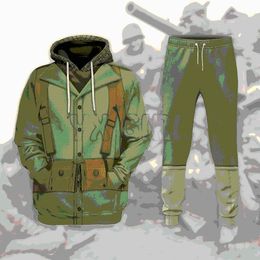 Men's Tracksuits Soldier Cosplay 3D Printed Men For Women Casual Hip Hop Hoodies Sweatpants Pants ClothesMen's