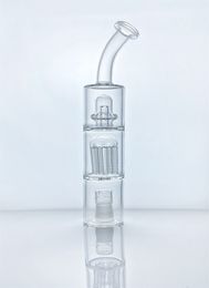 Thick and stable 11 inch vapexhale hydratube glass hookah 2 percs with 5 4 high stand aerator bong gb309