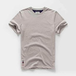 VOMINT New Mens Short Sleeve T-shirt Print T-Shirt Cotton Multi Pure Colour Fancy Yarns T Shirt maor grey green lblue G220512