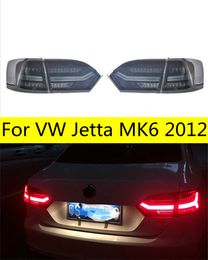 2 Colors Car Tail Lights For VW Jetta MK6 2012 LED Reversing Rear Lamp DRL Fog Brake Taillights Dynamic Turn Signal