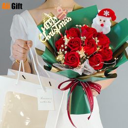 Decorative Flowers & Wreaths Star Bouquet Sunflower Carnation Dry Flower Gift Box Birthday For Teacher Girlfriend And Christmas RoseDecorati