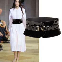 Belts Cinturon Mujer Wide Leather Peplum Belt Women Black Red Ultra Cummerbund Punk All-match Waist Waistband Female GirdleBelts