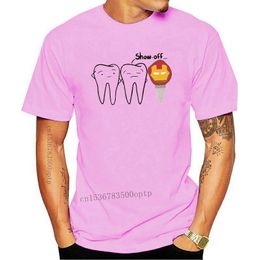 Men's T-Shirts T Shirts Show-off Tooth Novelty Short Sleeve Dental Implant Dentist Dentistry Tees O Neck Tops Pure Cotton 4X 5X T-Shi