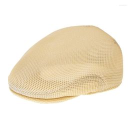 Berets Summer Driving Bunnet Sboy Cap Men Cheese-cutter Hats Women Ivy Flat Paddy Dai Caps Mesh Net Cabbies Boina 011Berets Wend22