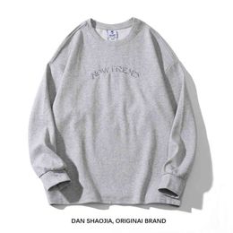 European and American Ulzzang Embroidered Sweater Men's Women's Fashion Br Loose Bf Style Round Neck Versatile Student Couple
