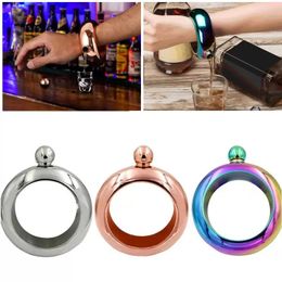 1PCS Stainless Steel Bracelet Flasks Portable Wine Whisky Hip Flasks Pot Flagon Drinking Bottle Kitchen Wine Pocket