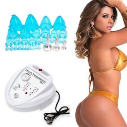 Cupping Breast Massager Vacuum Therapy Buttocks Lifting Machine / Buttock Breast Enlargement Pump Machine Blue cups 12 adjust models