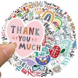 50 PCS skateboard Stickers Thank you appreciation For Car Baby Scrapbooking Pencil Case Diary Phone Laptop Planner Decoration Book Album Kids Toys DIY Decals
