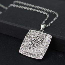 Pendant Necklaces Basketball Team Pendants Necklace Men's Hip Hop Fashion Full Out Gold For Fan Gifts MenPendant PendantPendant