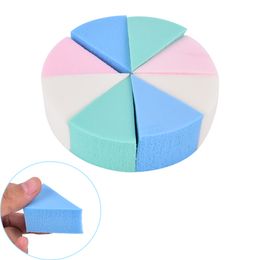 8pcs Makeup Sponge Triangle Shaped Candy Colour Soft Magic Face Cleaning Cosmetic Puff Cleansing Wash Face Makeup