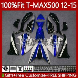 OEM Bodywork For YAMAHA TMAX MAX 500 MAX-500 TMAX-500 2012 2013 2014 2015 Fairings 113No.96 T MAX500 T-MAX500 12-15 TMAX500 12 13 14 15 Injection mold Body White blue