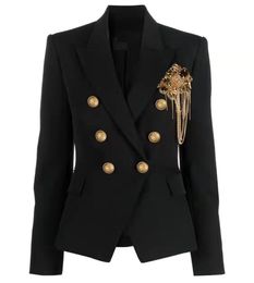 78 2022 Autumn Brand Same Style Coat Crew Neck Long Sleeve Fashion High quality Black Womens Clothes meiyi