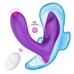 10 Speeds Panties Vibrators Clit Stimulate Wearable Dildo Vibrator sexy Toy For Adult Women Female Masturbator Remote Control