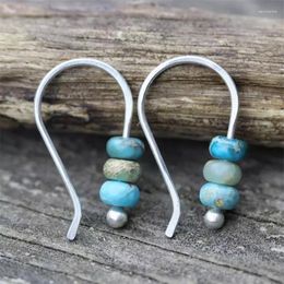 Dangle & Chandelier Tiny Bohemian Turquoises Earrings Silver Plated Women Wedding Engagement Earring Party Jewelry