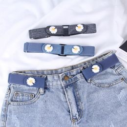 Belts Elastic Invisible Belt For Women Buckle-Free Waist Jeans Pants No Buckle Stretch Female Summer Trend WaistbandBelts