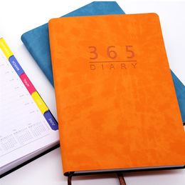 2023 notebook calendar binder soft leather cover notepads budget 365 days schedule spiral business planner work agenda macaron candy Colour wholesale ocean