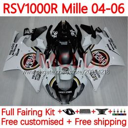 Moto Fairings For Aprilia RSV1000R Mille RV60 RSV-1000 RSV1000 R RR 04 05 06 Bodywork 160No.22 RSV1000RR RSV 1000 R 1000R 1000RR 2004 2005 2006 Bodys Kit lucky strike