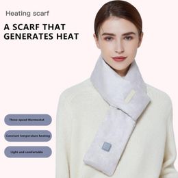 Bandanas Winter Smart Heating Scarves Graphene Fast Heated Shawl Washable Shoulder Neck Warmer Scarf Outdoor Thermal NeckerchiefBandanas
