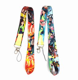 Factory Price 100 Pieces Cartoon Anime Movie Lanyard Keychain Neck Strap Key Camera ID Phone String Pendant Badge Party Gift Accessories Wholesale