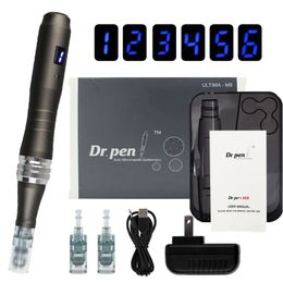 Professional Wired Dr pen M8 With Cartridges Derma Pen Skin Care Kit Acne Scar Removal Microneedle Home Use Beauty Machine 220617