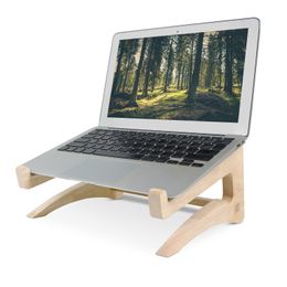 U&I High Quality Cell Phone Holder Made of Bamboo Wood Small Portable Multifunctional Stand for Computer Laptop Base