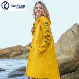 Rainfreem Breathable PU Raincoat Fashion Tour Waterproof Jacket Moisture Permeability Poncho Rain Gear 220427