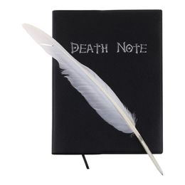 P82F Death Note Cosplay Notebook & Feather Pen Book Animation Art Writing Journal 220401