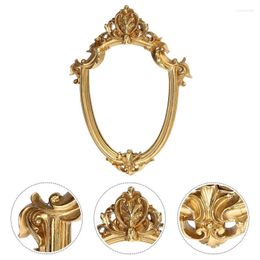 Interior Decorations 1Pc Resin Glass Mirror Pendant Home Wall Novel Hanging GoldenInterior