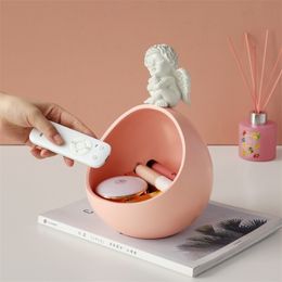 Angel with Storage ornament bowl for keys Jewellery home statues decoration table Makeup box 220617