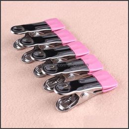 Clothing Wardrobe Storage 20Pcs/Set Anti Slip Socks Clamps Quilt Hanger Clothespin Windproof Sun Drying Large Stainless Steel Clothes Drop